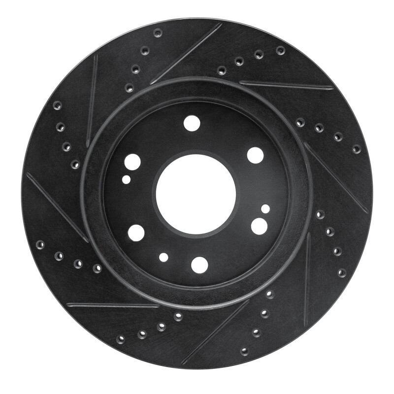 Chevrolet Tahoe Brake Rotor (1) - Front Right - R1 Concepts - Drilled & Slotted - Black - `09-`20